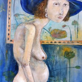 Corsets are off, blue hat