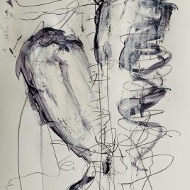 Blind Drawing leg and spine